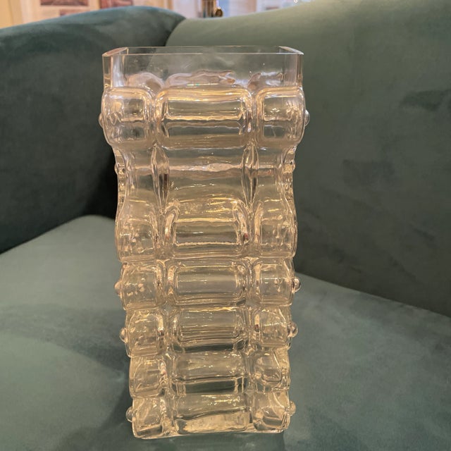 Mid - Century Modern Silhouette Textured Glass Vase For Sale - Image 11 of 13