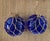 Vintage Pair of Rare 8" Cobalt Blue Hand-Blown Glass Fishing Floats · Original Jute Net For Sale In Mobile - Image 6 of 7