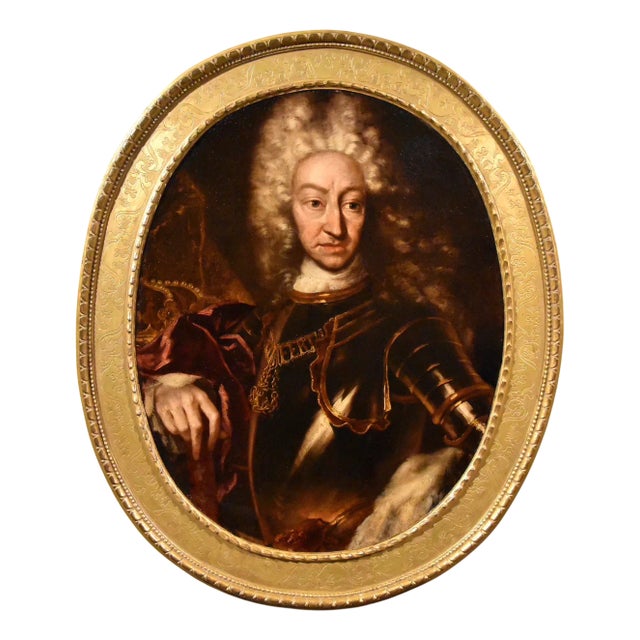 Maria Giovanna Battista Clementi Detta La Clementina, King Sovereign of Savoy Clementi, 1730, Oil on Canvas, Framed For Sale