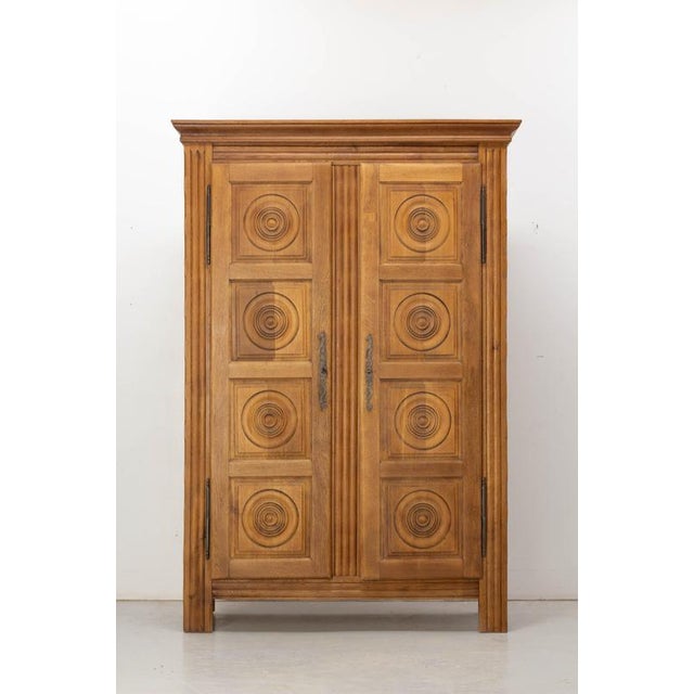 Vintage Carved Oak Cabinet, France, 1960 For Sale - Image 3 of 13
