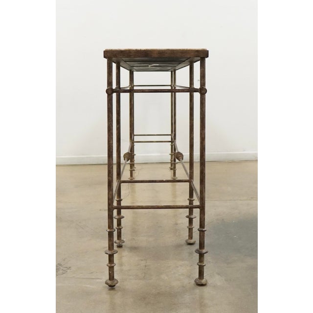 Hooker La Grange St James Metal and Stone Console For Sale In Austin - Image 6 of 17