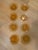 Art Deco Vintage Amber Cambridge Glass Salad Plate With Scalloped Edges For Sale - Image 3 of 7