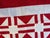 Vintage Red White Quilt Top Only Diamond Pattern 68x93 For Sale - Image 9 of 10
