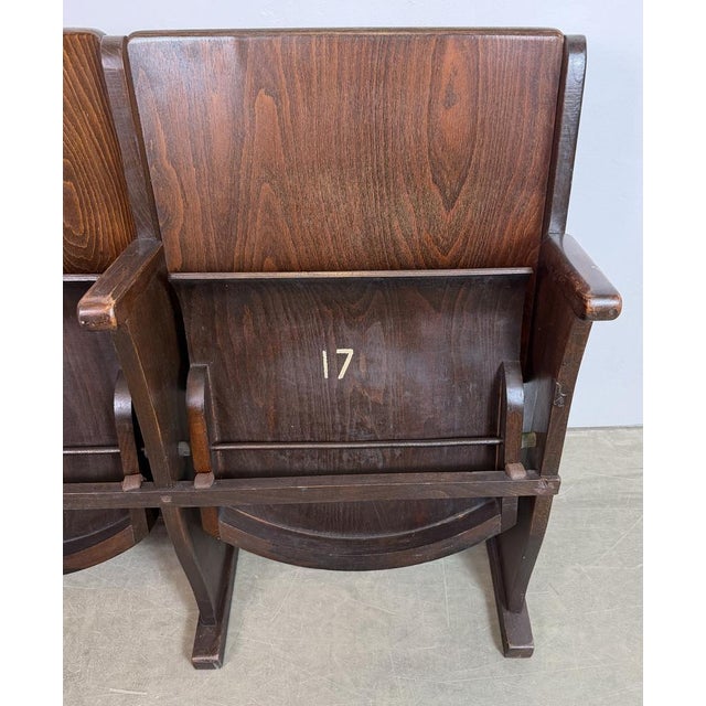 Vintage Two-Seater Cinema Bench from Ton, 1960s For Sale - Image 12 of 18