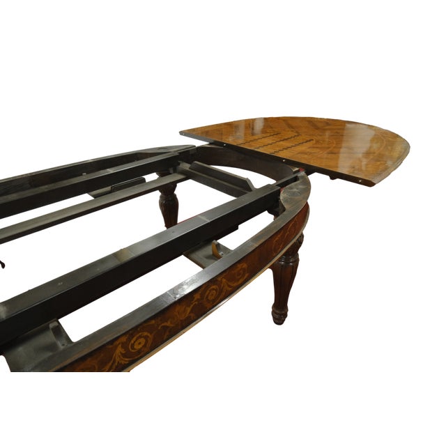 Vintage Extendable Inlaid Table, 1930s For Sale - Image 4 of 8