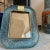 1990s Barovier Style Art Deco Turquoise Murano Glass and Brass Picture Frame For Sale - Image 4 of 11