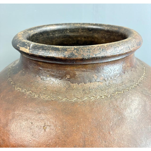 Late 19th Century 19th-Century Spanish Terracotta Tinaja - An Authentic Mediterranean Masterpiece of Wabi-Sabi Beauty For Sale - Image 5 of 11