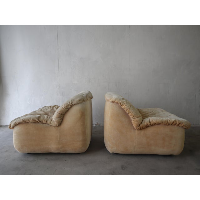 Great 9 piece Post Modern modular sectional sofa by Henning Korch. Comprised of 9 identical chair pieces that can be used...