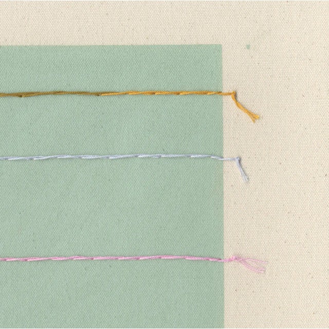 'Bright Sage With Olive Line' Geometric Sage Green Print by Emily Keating Snyder Printed on archival matte paper (no...