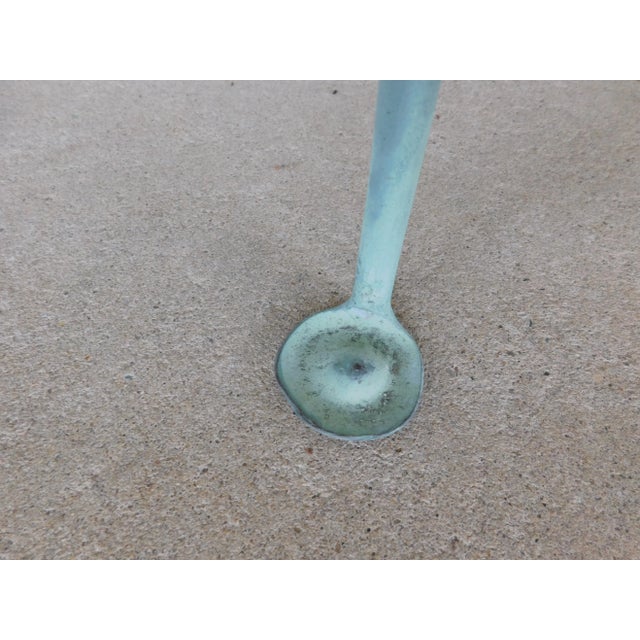 Vintage Woodard Style Wrought Iron Outdoor Dining Set For Sale - Image 11 of 18