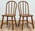 Farmhouse Vintage Primitive Childs Wood Windsor Chairs, a Pair For Sale - Image 3 of 10