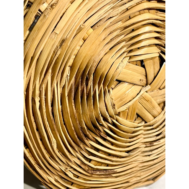 Antique French Provincial Wicker Basket Umbrella Stand For Sale - Image 13 of 17