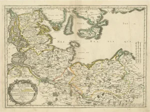 Antique Map of Northern Germany, 1657