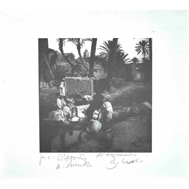 Tunisian view is an original photolithograph realized in the 1990s by the italian politician bettino craxi. Hand-signed....