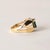 Mid 20th Century Mid 20th Century Estate 18k Gold Green Tourmaline Emerald Cut Diamond Pave Modernist Ring, Size 6.25 For Sale - Image 5 of 7