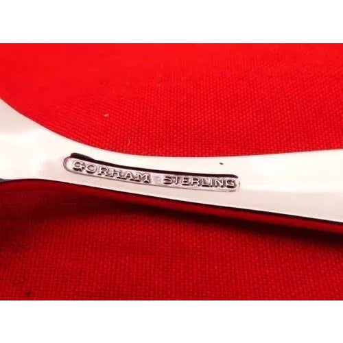 Gorham 1956 Gorham Sterling Celeste Atomic Starburst Bon Bon Nut Spoon For Sale - Image 4 of 4