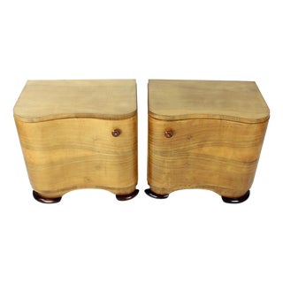 Art Deco Bedside Tables by Jindřich Halabala for Up Závody, 1930s, Set of 2 For Sale