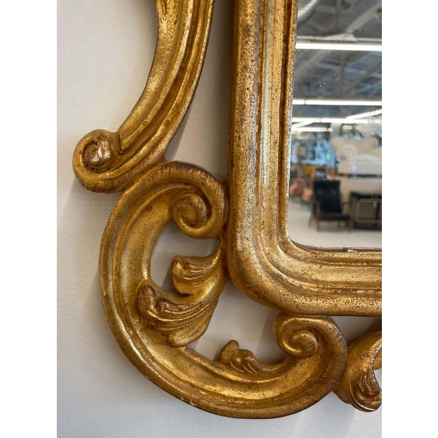 Wood Pair of Italian Gilt Wood Wall or Console Mirrors For Sale - Image 7 of 11