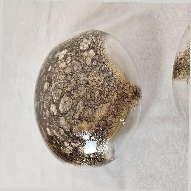 Brown Pair of Brown Mid-Century Modern Murano Glass Sconces 1960s For Sale - Image 8 of 12
