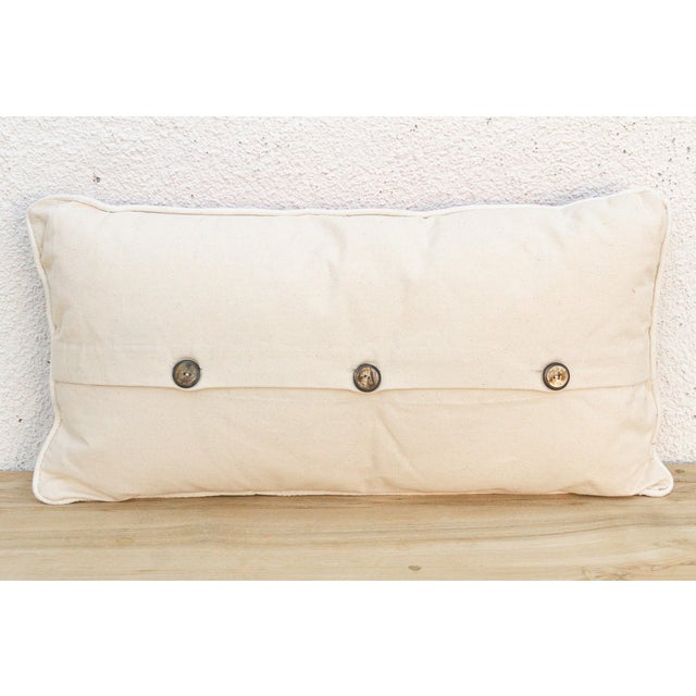 1980s Zarina Striped Mashru Lumbar Pillow For Sale - Image 5 of 6