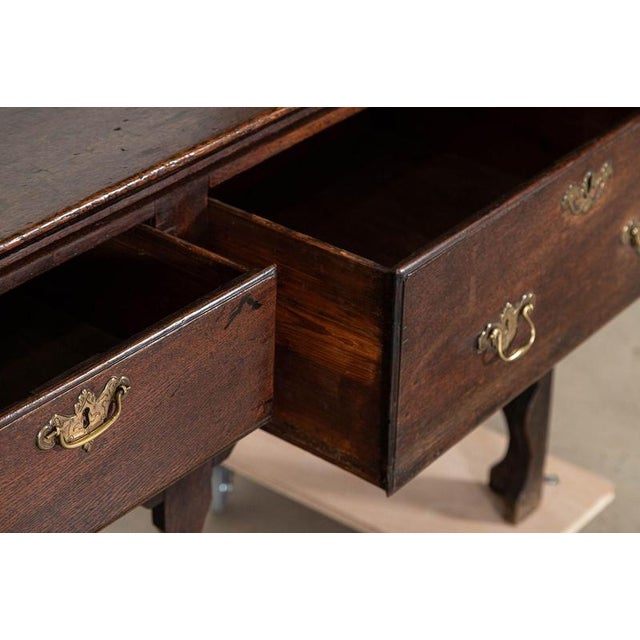 Large 19th Century English Georgian Oak Dresser Base, 1800 For Sale - Image 12 of 15