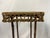 Wood Antique French Napoleon III Bamboo Tabouret, Tasseled Top, PLM Rail Label For Sale - Image 7 of 15