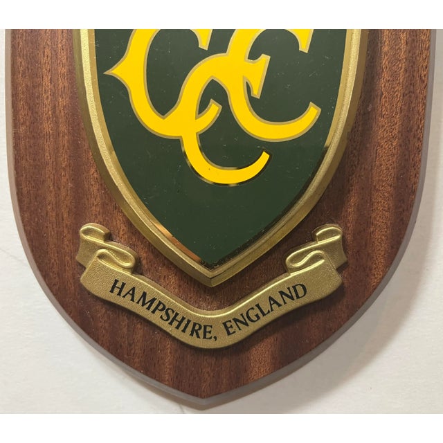 Early 21st Century Cherton Cricket Club in Hampshire England Wood Wall Plaque Sports Decor For Sale - Image 4 of 6