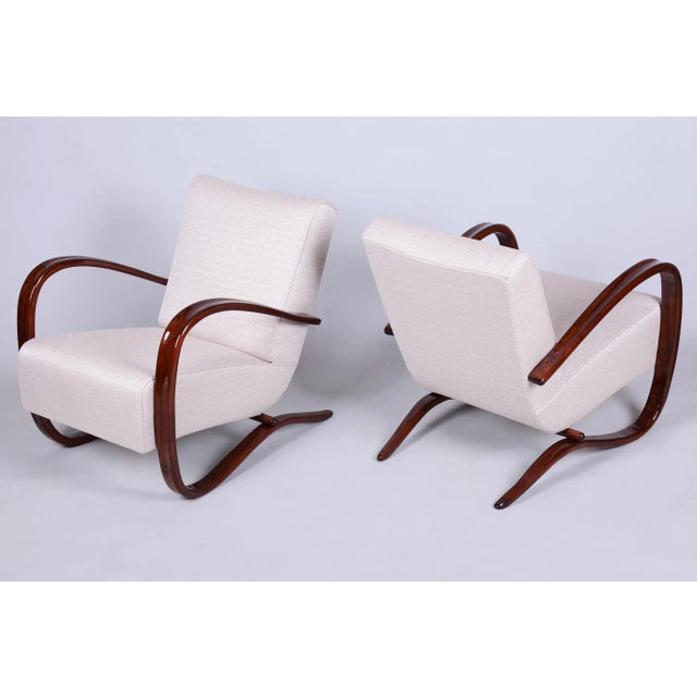 Czech Art Deco Armchairs attributed to J. Halabala for Up Závody, 1930s, Set of 2 For Sale - Image 17 of 17