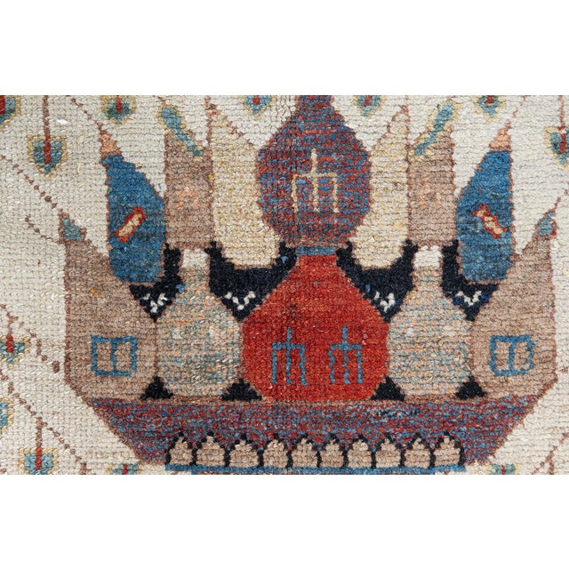 Early 20th Century Persian Malayer Handmade Wool Rug For Sale - Image 10 of 11