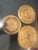 These are in mint condition!!!! 3 vintage round rattan and pencil reed trays featuring distinctive brass rims, styled in...