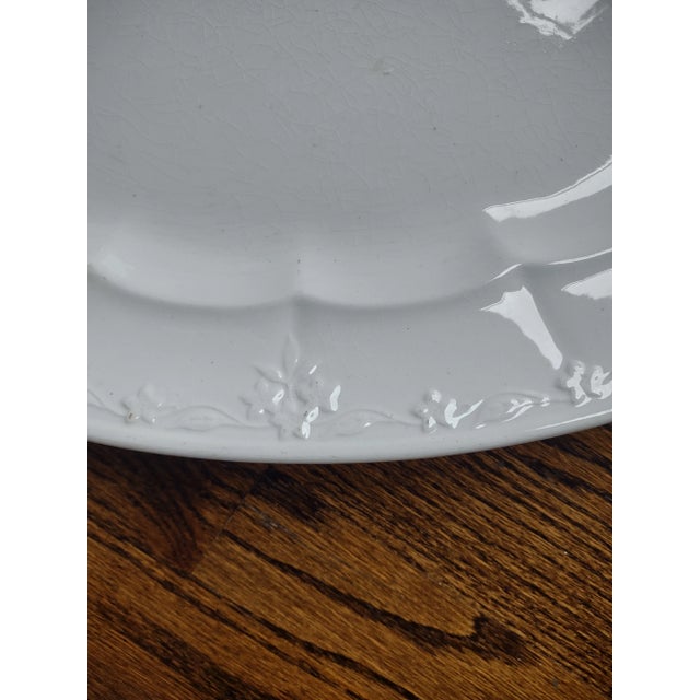Large Antique English White Ironstone Platter, 1880's For Sale In Atlanta - Image 6 of 10