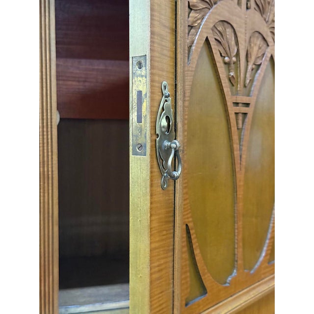Art Nouveau Vertico Cabinet with Floral Painting, 1910s For Sale - Image 13 of 14