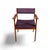 Vintage Danish Teak Purple Armchair For Sale - Image 10 of 10