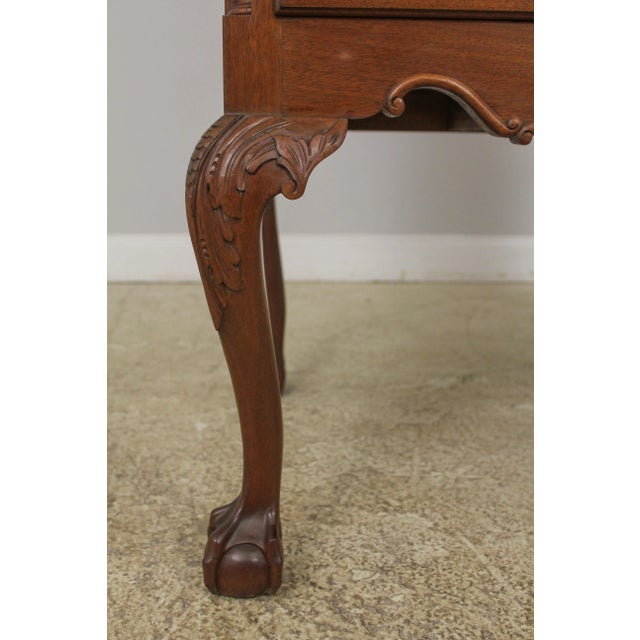 Benchmade Chippendale Ball & Claw Mahogany Highboy For Sale - Image 10 of 13