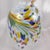 1980s White and Multicolor Art Glass Perfume Bottle For Sale - Image 4 of 8