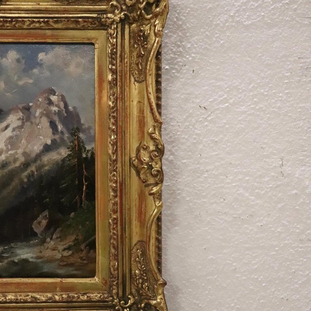 Mountain Landscape, Oil Painting on Board, 1972, Framed For Sale - Image 8 of 15