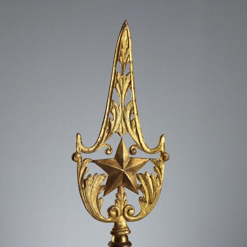 Gilded Bronze Banner Top For Sale - Image 3 of 11