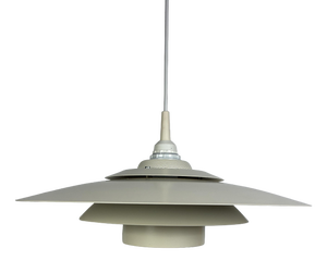 Danish White Pendant Lamp by Design Light, 1970s