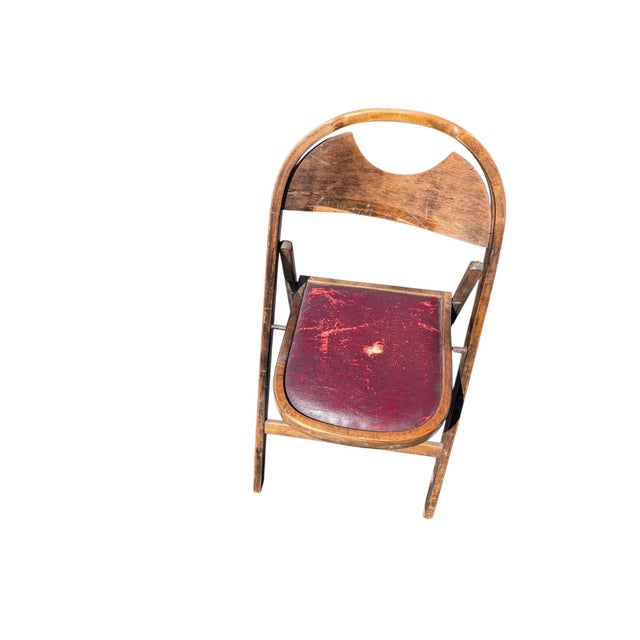 Set of 6 Vintage Acme Chair Company Walnut Folding Chairs + 2 Parts Chairs For Sale - Image 10 of 12
