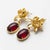 Lotus Garnet Drop Earrings, Pair For Sale - Image 4 of 7
