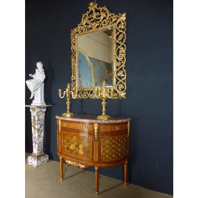 Gold Antique XIX Gilded Mirror For Sale - Image 8 of 9