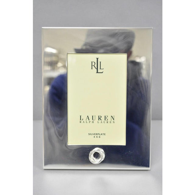 Late 20th Century Late 20th Century Lauren Ralph Lauren "Vows" Silver Plated 4x6 Wedding Photo Picture Frame For Sale - Image 5 of 18