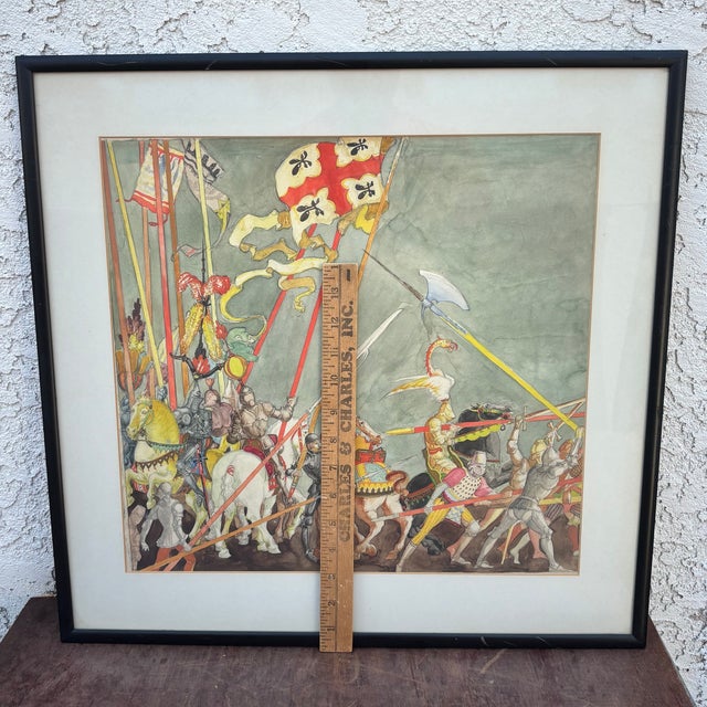 Attributed to Willy Pogány Gothic Medieval Knights Watercolor, Circa 1920s–1930s For Sale - Image 11 of 18