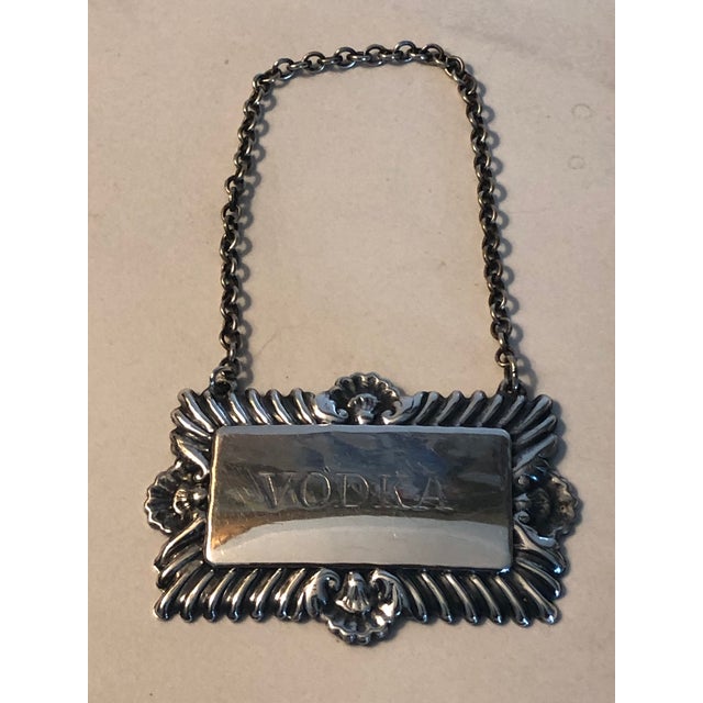 1950s 1950s English Vodka and Bourbon Decanter Tags - a Pair For Sale - Image 5 of 12