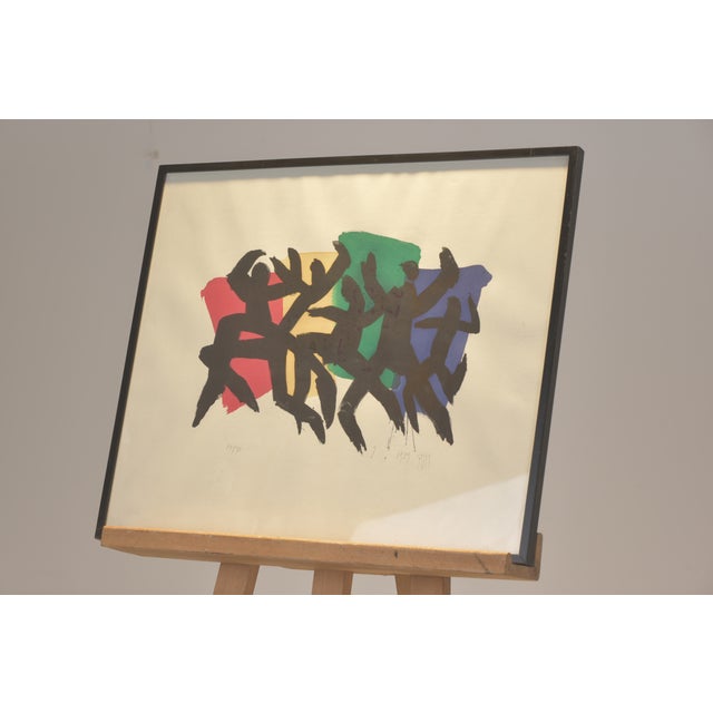 Figuren, Illegible Signature, 1989, Lithograph, 17/90, Framed For Sale - Image 3 of 6