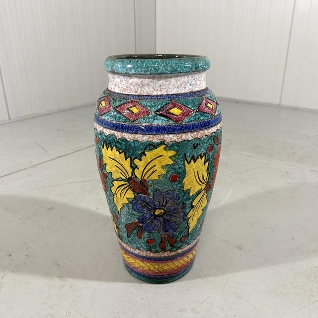 Red Italian Pottery Floor Vase, 1960s For Sale - Image 8 of 8
