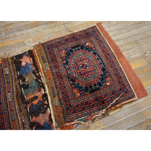 Red Early 20th Century S. Persian Double Saddle-Bag Carpet For Sale - Image 8 of 12