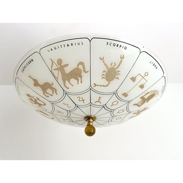Mid-Century Modern 1970s Astrological Star Flush Light For Sale - Image 3 of 18