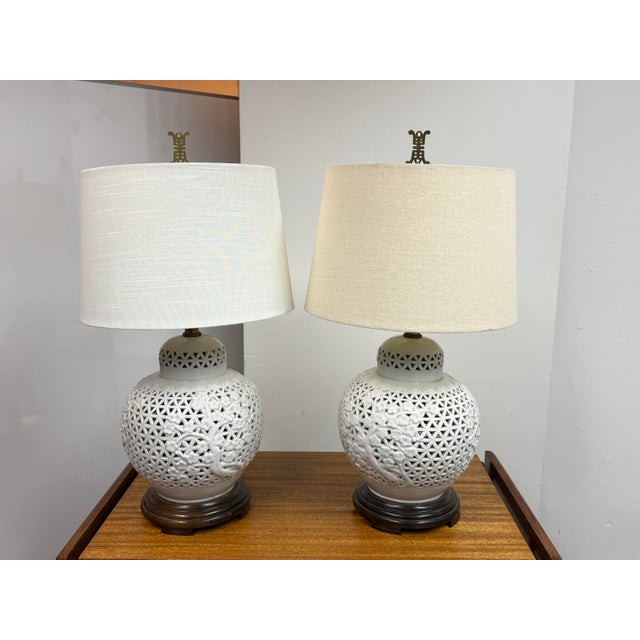 Design Plus Gallery presents a Pair of Blanc de Chine Table Lamps from Frederick Cooper. These table lamps have an...