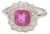 Natural 2.29 cts pink sapphire & 0.81 cts diamond ring in 18k gold For Sale